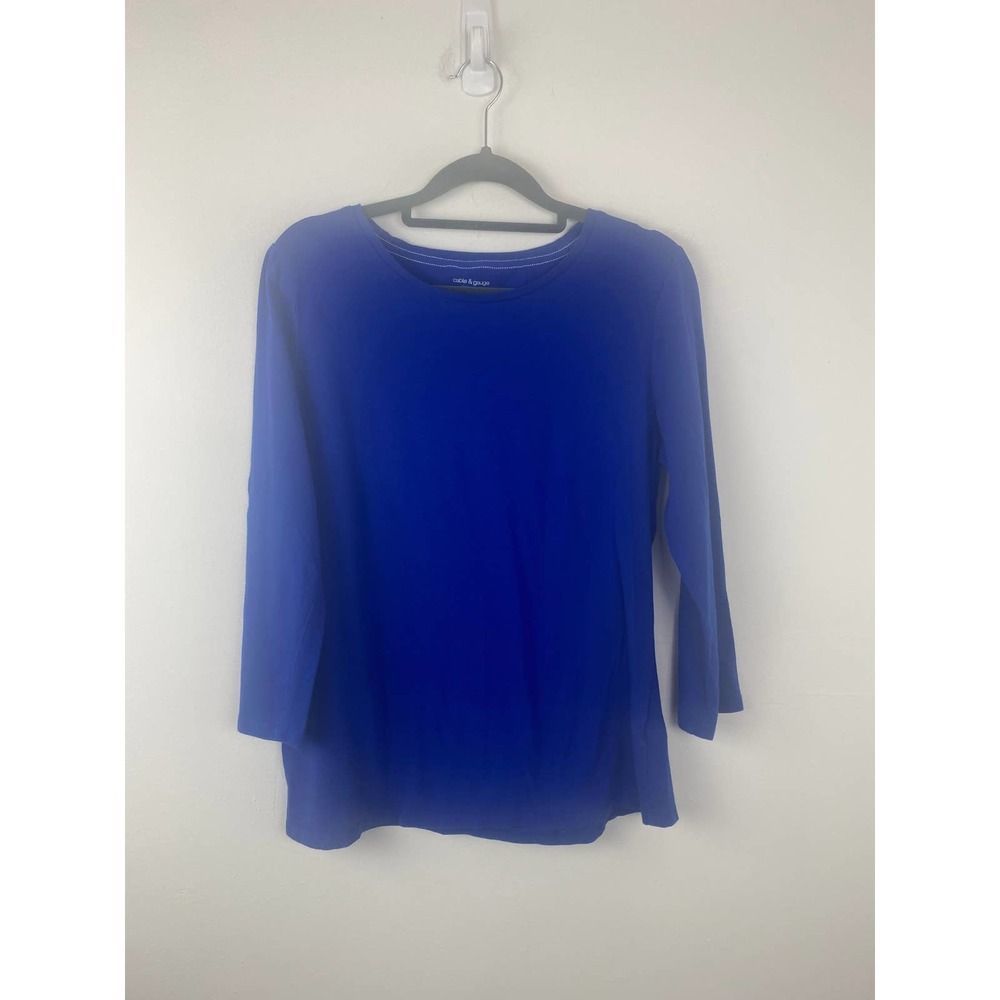 Harbor Island sweater size XL color blue v-neck long sleeves